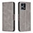 Funda de Cuero Cartera con Soporte Carcasa B04F para Oppo Reno8 4G Gris