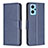 Funda de Cuero Cartera con Soporte Carcasa B04F para Realme 9i 4G Azul