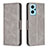 Funda de Cuero Cartera con Soporte Carcasa B04F para Realme 9i 4G Gris