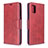 Funda de Cuero Cartera con Soporte Carcasa B04F para Samsung Galaxy A51 4G Rojo