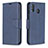 Funda de Cuero Cartera con Soporte Carcasa B04F para Samsung Galaxy M20 Azul