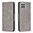 Funda de Cuero Cartera con Soporte Carcasa B04F para Samsung Galaxy M33 5G Gris