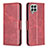 Funda de Cuero Cartera con Soporte Carcasa B04F para Samsung Galaxy M33 5G Rojo