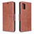 Funda de Cuero Cartera con Soporte Carcasa B04F para Samsung Galaxy M40S Marron