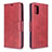 Funda de Cuero Cartera con Soporte Carcasa B04F para Samsung Galaxy M40S Rojo