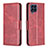 Funda de Cuero Cartera con Soporte Carcasa B04F para Samsung Galaxy M53 5G Rojo