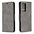 Funda de Cuero Cartera con Soporte Carcasa B04F para Samsung Galaxy Note 20 Ultra 5G Gris