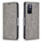 Funda de Cuero Cartera con Soporte Carcasa B04F para Xiaomi Poco M4 Pro 5G Gris