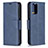 Funda de Cuero Cartera con Soporte Carcasa B04F para Xiaomi Poco M5S Azul