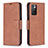 Funda de Cuero Cartera con Soporte Carcasa B04F para Xiaomi Redmi Note 11 4G (2021) Marron