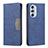 Funda de Cuero Cartera con Soporte Carcasa B05F para Motorola Moto Edge X30 5G Azul