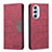 Funda de Cuero Cartera con Soporte Carcasa B05F para Motorola Moto Edge X30 5G Rojo