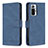 Funda de Cuero Cartera con Soporte Carcasa B05F para Xiaomi Redmi Note 10 Pro 4G Azul