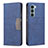 Funda de Cuero Cartera con Soporte Carcasa B06F para Motorola Moto Edge S30 5G Azul