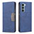 Funda de Cuero Cartera con Soporte Carcasa B06F para Motorola Moto G200 5G Azul