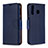 Funda de Cuero Cartera con Soporte Carcasa B06F para Samsung Galaxy M30 Azul