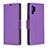 Funda de Cuero Cartera con Soporte Carcasa B06F para Samsung Galaxy Note 10 Plus 5G Morado