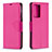 Funda de Cuero Cartera con Soporte Carcasa B06F para Samsung Galaxy Note 20 Ultra 5G Rosa Roja