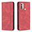 Funda de Cuero Cartera con Soporte Carcasa B07F para Motorola Moto E20 Rojo