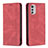 Funda de Cuero Cartera con Soporte Carcasa B07F para Motorola Moto E32 Rojo