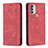 Funda de Cuero Cartera con Soporte Carcasa B07F para Motorola Moto G51 5G Rojo