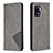 Funda de Cuero Cartera con Soporte Carcasa B07F para Oppo A94 4G Gris