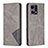 Funda de Cuero Cartera con Soporte Carcasa B07F para Oppo F21 Pro 4G Gris