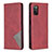 Funda de Cuero Cartera con Soporte Carcasa B07F para Samsung Galaxy M02s Rojo