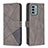 Funda de Cuero Cartera con Soporte Carcasa B08F para Nokia G22 Gris