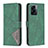 Funda de Cuero Cartera con Soporte Carcasa B08F para Oppo A56S 5G Verde