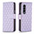 Funda de Cuero Cartera con Soporte Carcasa B10F para Samsung Galaxy Z Fold3 5G Morado