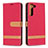 Funda de Cuero Cartera con Soporte Carcasa B11F para Samsung Galaxy S21 5G Rojo