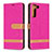 Funda de Cuero Cartera con Soporte Carcasa B11F para Samsung Galaxy S22 5G Rosa Roja