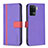 Funda de Cuero Cartera con Soporte Carcasa B13F para Oppo A94 4G Morado