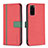 Funda de Cuero Cartera con Soporte Carcasa B13F para Samsung Galaxy S20 5G Rojo