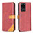 Funda de Cuero Cartera con Soporte Carcasa B14F para Samsung Galaxy S20 Ultra Rojo