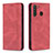 Funda de Cuero Cartera con Soporte Carcasa B15F para Samsung Galaxy A21 Rojo
