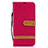 Funda de Cuero Cartera con Soporte Carcasa B16F para Samsung Galaxy A50S Rojo