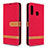 Funda de Cuero Cartera con Soporte Carcasa B16F para Samsung Galaxy A70E Rojo
