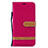 Funda de Cuero Cartera con Soporte Carcasa B16F para Samsung Galaxy M10 Rojo