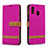 Funda de Cuero Cartera con Soporte Carcasa B16F para Samsung Galaxy M10S Rosa Roja