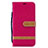 Funda de Cuero Cartera con Soporte Carcasa B16F para Samsung Galaxy M20 Rojo