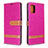Funda de Cuero Cartera con Soporte Carcasa B16F para Samsung Galaxy M40S Rosa Roja