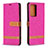 Funda de Cuero Cartera con Soporte Carcasa B16F para Samsung Galaxy Note 20 Ultra 5G Rosa Roja