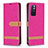 Funda de Cuero Cartera con Soporte Carcasa B16F para Xiaomi Poco M4 Pro 5G Rosa Roja