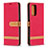 Funda de Cuero Cartera con Soporte Carcasa B16F para Xiaomi Redmi Note 10 Pro Max Rojo