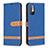 Funda de Cuero Cartera con Soporte Carcasa B16F para Xiaomi Redmi Note 10T 5G Azul