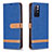 Funda de Cuero Cartera con Soporte Carcasa B16F para Xiaomi Redmi Note 11 5G Azul