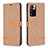 Funda de Cuero Cartera con Soporte Carcasa B16F para Xiaomi Redmi Note 11 Pro+ Plus 5G Oro