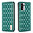 Funda de Cuero Cartera con Soporte Carcasa B19F para Xiaomi Redmi Note 10 4G Verde